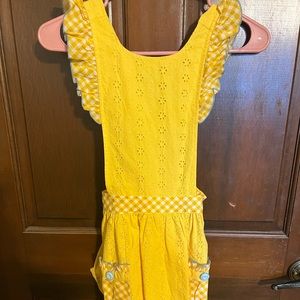 Matilda Jane girls yellow smock dress
